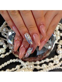 ホログラフィックミラーネイル