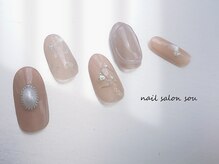 ソウ 難波店 nail salon Sou/シンプルパーツnail