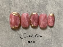 カラネイル 南森町店(calla nail)/ゴールドミラーアート