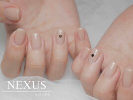 ハートのワンポイントネイル