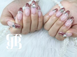 ラメフレンチネイル