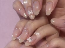 エマネイル プラスキハクヤ 肥後橋店(EmaNail+KIHAKUYA)の雰囲気（オフィスシンプルデザイン・お任せも大歓迎♪パーツが豊富◎）