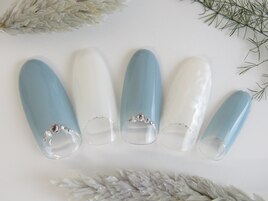 シースルーフレンチネイル