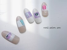 ソウ 難波店 nail salon Sou/個性派スクエアnail