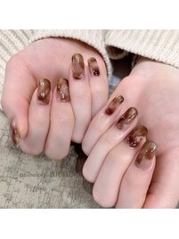 ブラウンニュアンスネイル！