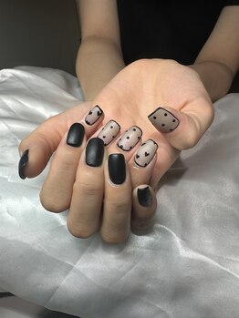 ビーカラフル 渋谷店(Becolorful)/黒マットネイル