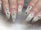 白グラデーションネイル