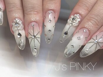 ネイルスペース ジェイズ ピンキー(NAIL SPACE J's PINKY)/白グラデーションネイル