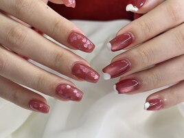 埋め込みハートホロネイル