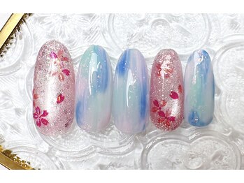 ミルネイル(Mil Nail)/桜ブルーネイル No108
