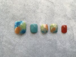 ミラーニュアンスフットネイル☆