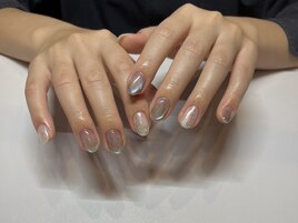 マグネット×ミラーネイル