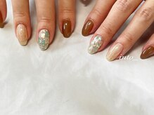 ネイルサロン イントゥ(into_)/秋色　シェル　定額アート