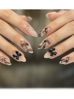 ネイルズ バイ ケイティ(Nails by Katy)/甘辛リボンネイル♪