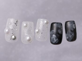 ジェミーネイル シンジュク(Jemiy nail shinjuku)/ニュアンスネイビーパール¥6980