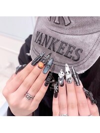 ハロウィンネイル　スカルプ