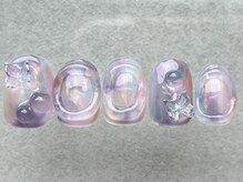 ネイルメゾン 天神店(NAIL MAISON)/紫ニュアンスぷっくり￥8500