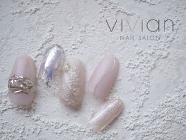 アクセネイル　うねうねネイル