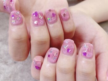 プライズアイリス アイラッシュ 池袋東口店(prize Iris eyelash)/ゆめかわクリアピンクネイル