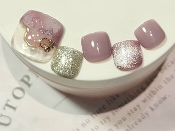 ネイルサロン アミュゼ/定額デザインフットジェル 