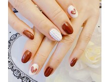 ルシア(LUCIA)/ニットネイル　ハートネイル