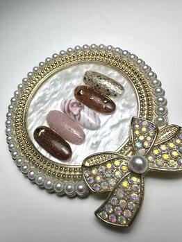 ブリリアント/バレンタインネイル