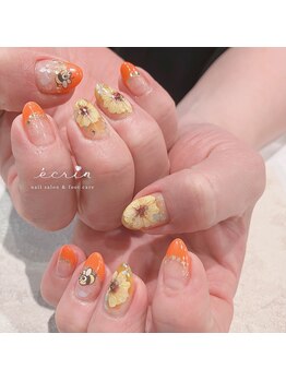 エクラン(ecrin)/ひまわりネイル♪