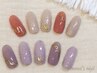 【Hand】　月替わりデザイン☆9月¥7990　初回ソフトジェルオフ無料