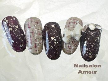 アムールユシマテン 上野湯島店(Amour)/ キラキラ秋のネイルコース¥7980