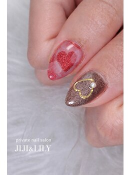 ジジ アンド リリー/バレンタインネイル