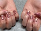 大人かわいい♪ハートホロネイル