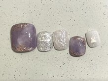 アイネイルズ 池袋店(I-nails)/パープルシルバーミラー