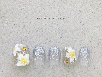 マリー ネイルズ いわきラトブ店(MARIE NAILS)/定額7,700円税込 フラワー 0904d