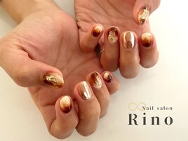 カフェラテ×ニュアンスネイル