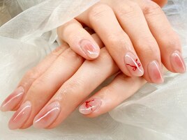 チークリボンネイル