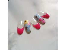 コーラル(CORAL)/手書きフラワーアート￥11000