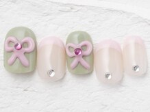 ジェミーネイル エビス(Jemiy nail ebisu)/フレンチリボン11060yen