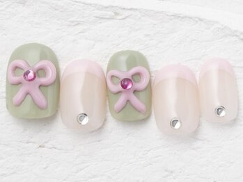 ジェミーネイル エビス(Jemiy nail ebisu)/フレンチリボン11060yen