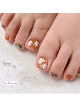 チャコネイル(chaco-nail)/秋　フットベッコウアート