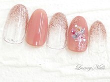 ラグジュアリーネイルズ オオミヤ(Luxury Nails Omiya)/押し花*ラメグラNail