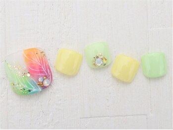 ネイルズガッシュ 武蔵小山店(NAILsGUSH)/*カラフルフェザー*