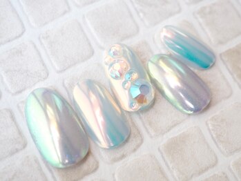 カトルナフ(quatre fois neuf)/オーロラミラーネイル