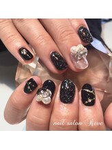 ネイルサロン レーヴ(NAIL SALON REVE)/冬のブラック&ホワイト