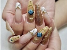 リッチネイル(Rich Nail)/大理石×フレンチ