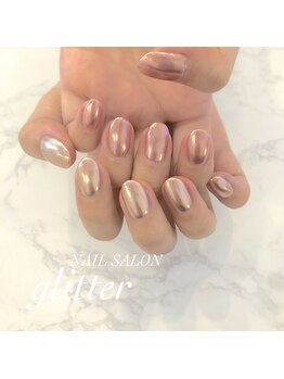 ネイルサロン グリッター(NAIL SALON glitter)/ミラーネイル