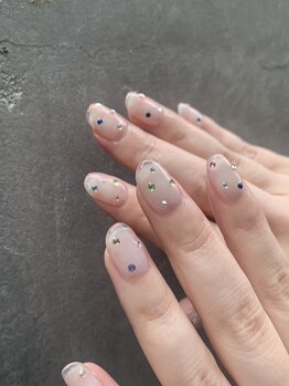 コルソケーツー 梅田茶屋町(corso k-two)/クリア×ストーンネイル