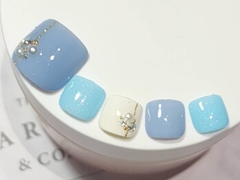 ネイルサロン アミュゼ/定額デザインフットジェル 