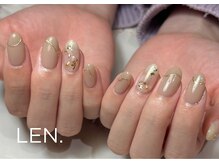 レン(LEN.)/グレージュ×ゴールド