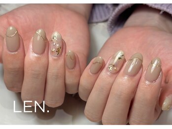 レン(LEN.)/グレージュ×ゴールド