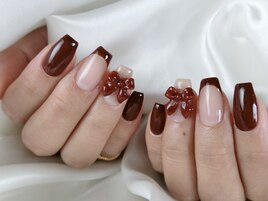 ボルドー　リボン